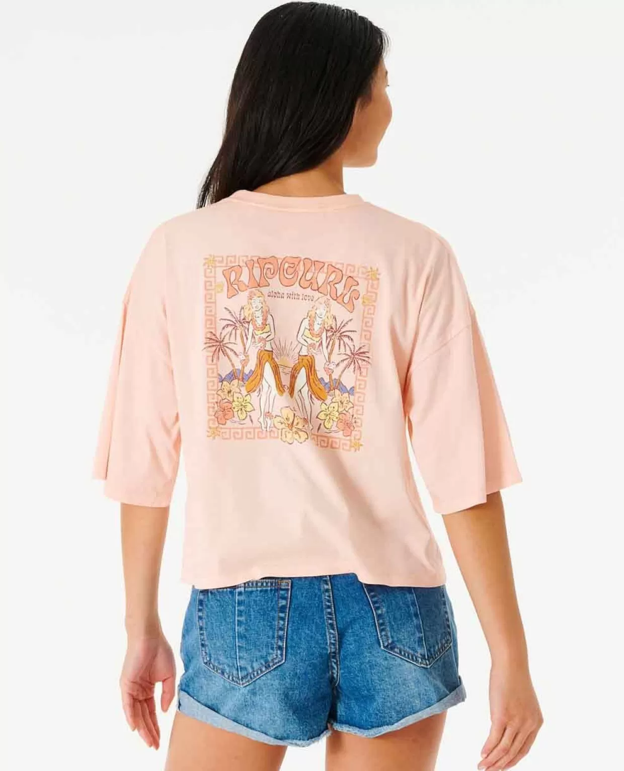 Discount Aloha With Love Heritage Crop Tee Women Tees & Tanks