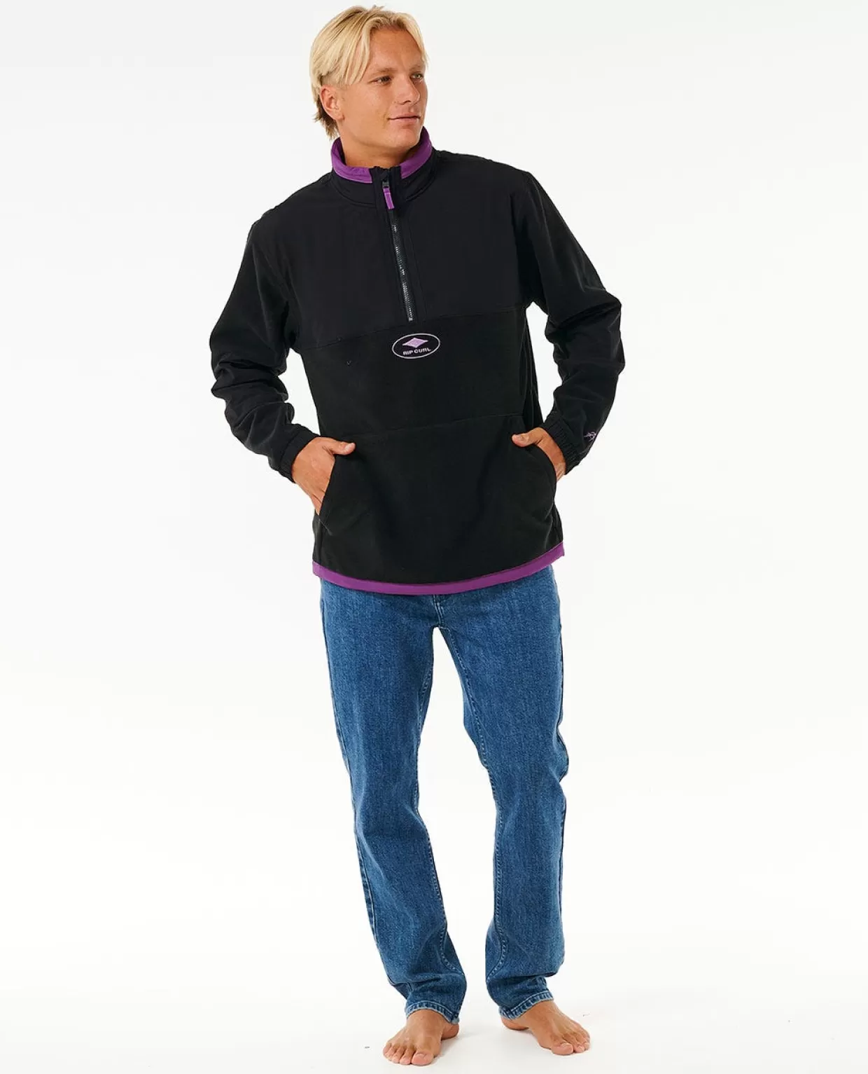 Best Anti Series Quality surf products 1/4 Zip crew fleece Hoodies & Jumpers