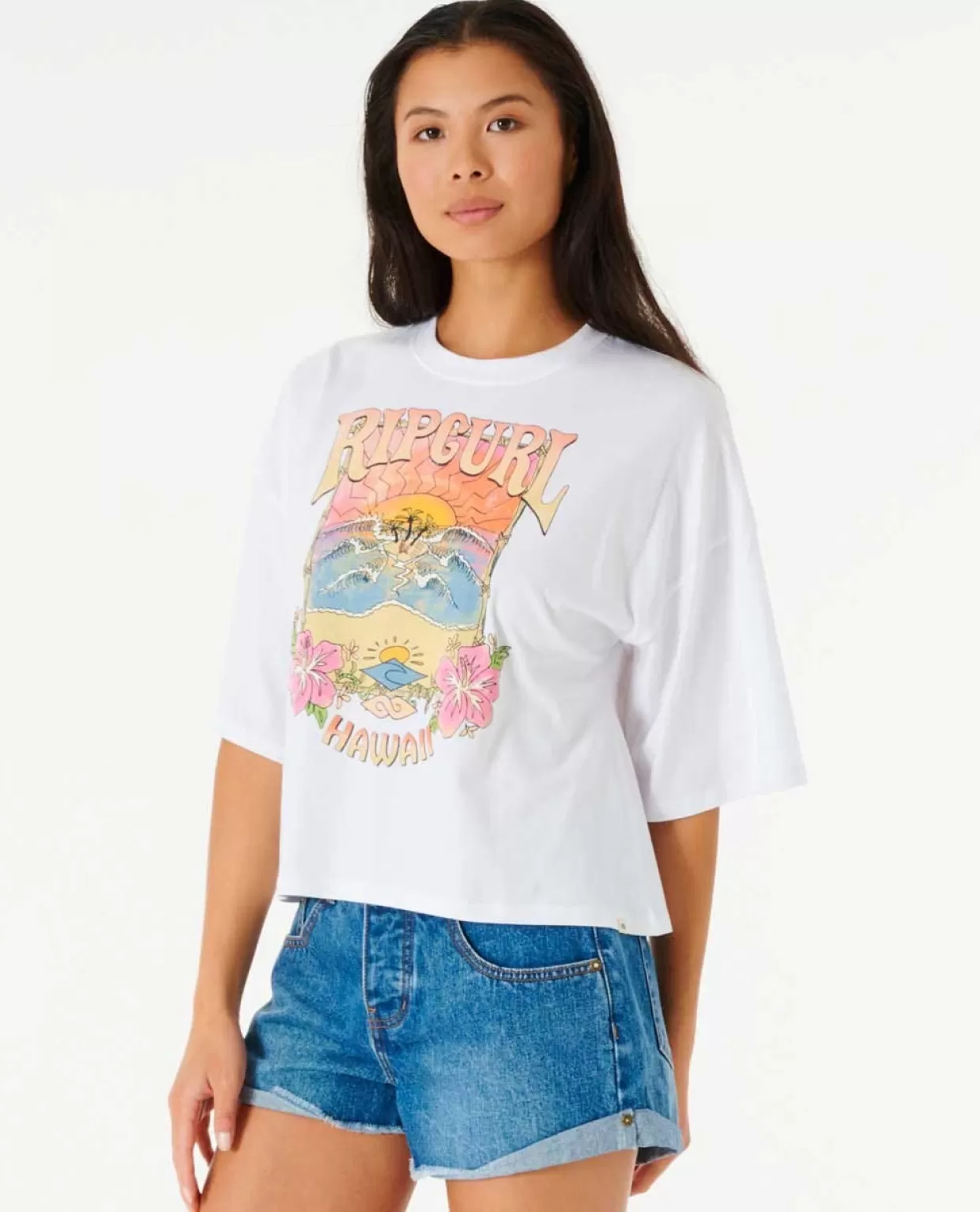 Cheap Barrelled Heritage Crop Tee Women Tees & Tanks