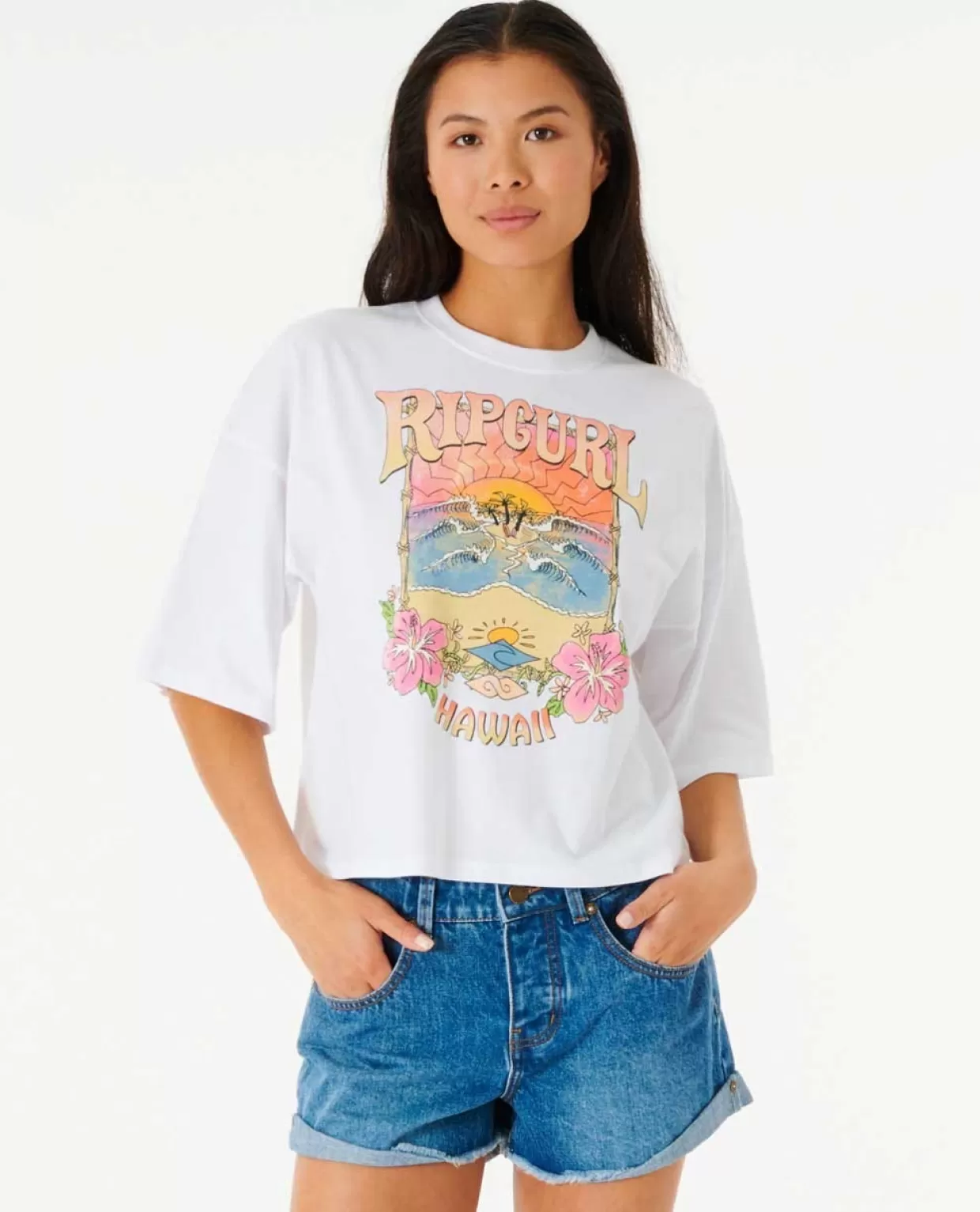 Cheap Barrelled Heritage Crop Tee Women Tees & Tanks