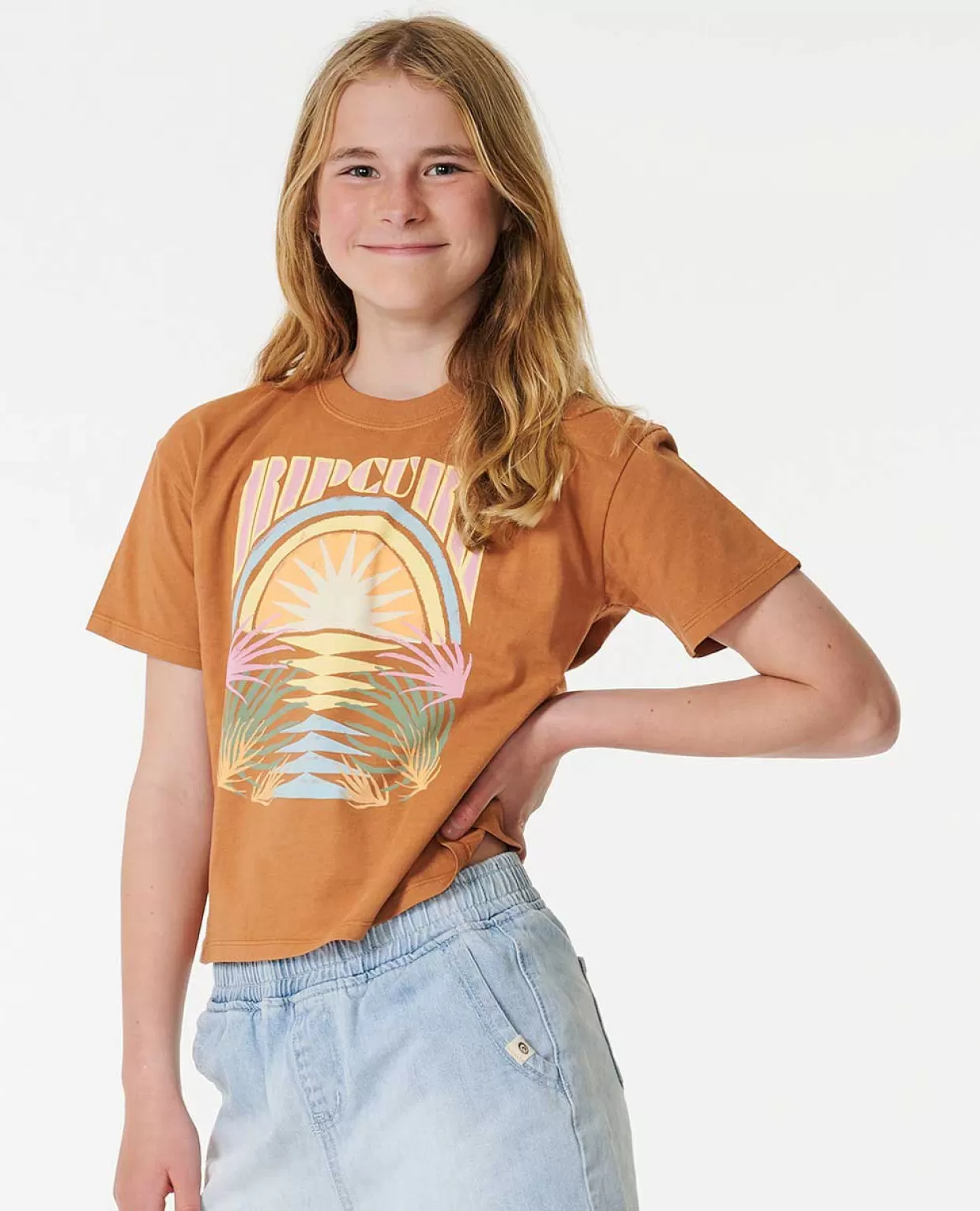 Flash Sale Glow Heritage Crop Short Sleeve Tee Girl Kids Tops & Tees