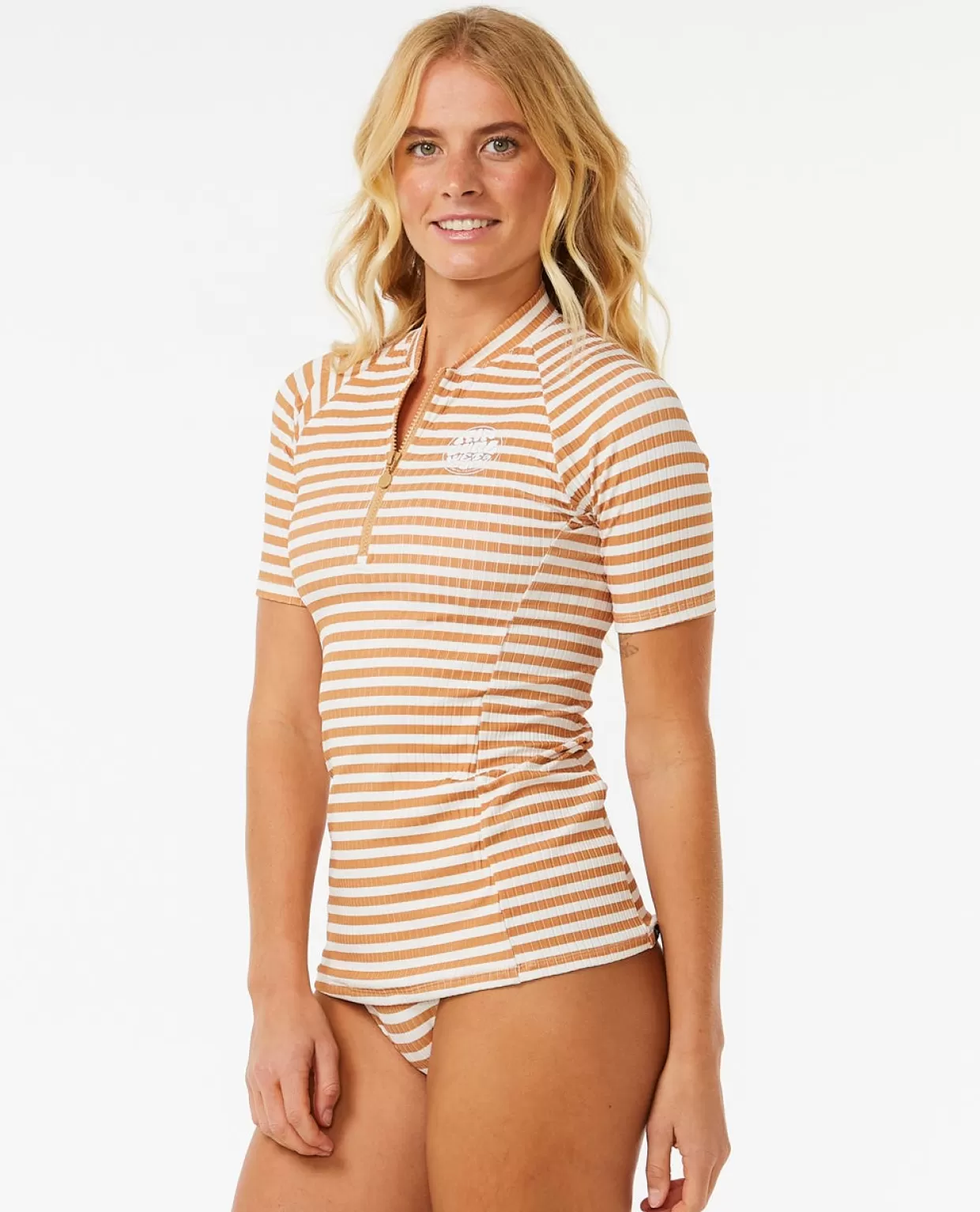 Clearance Premium Surf 1/4 Zip UPF Short Sleeve Rash Vest Women Rash Vests