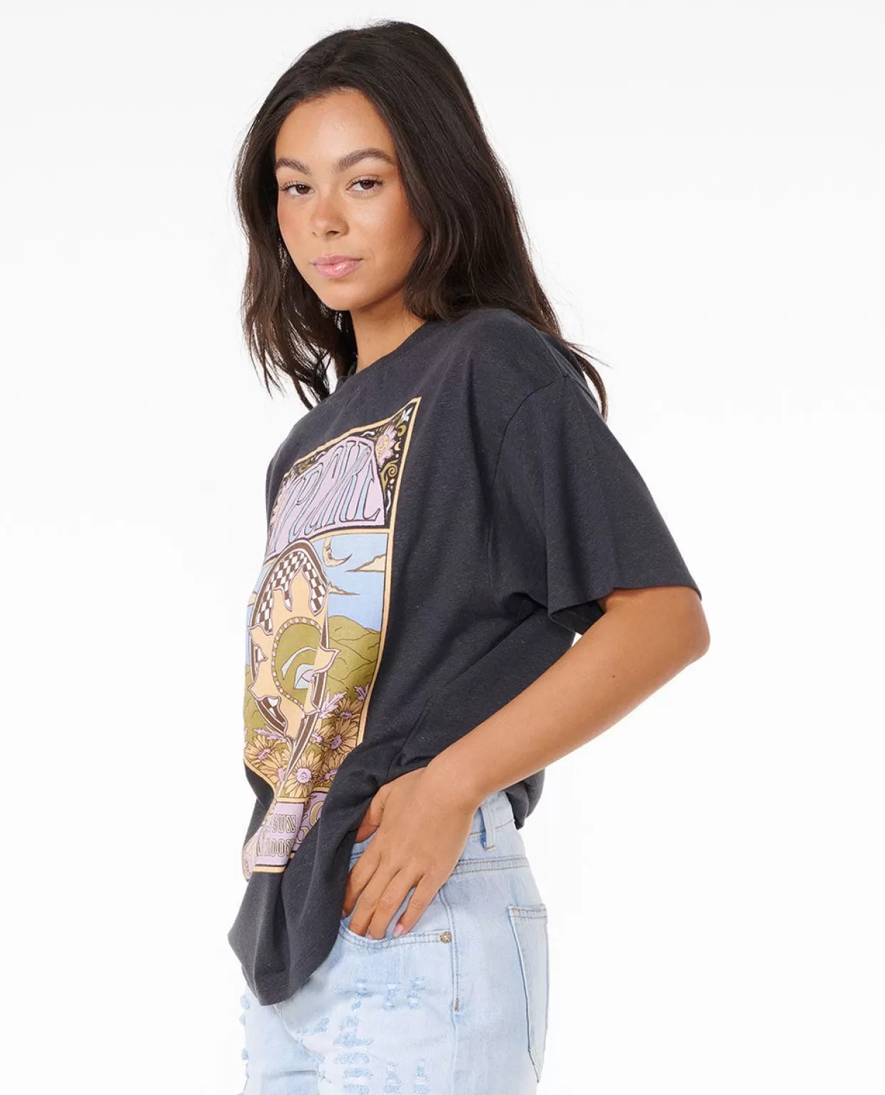 Outlet Sun Club Heritage Short Sleeve Tee Women Tees & Tanks